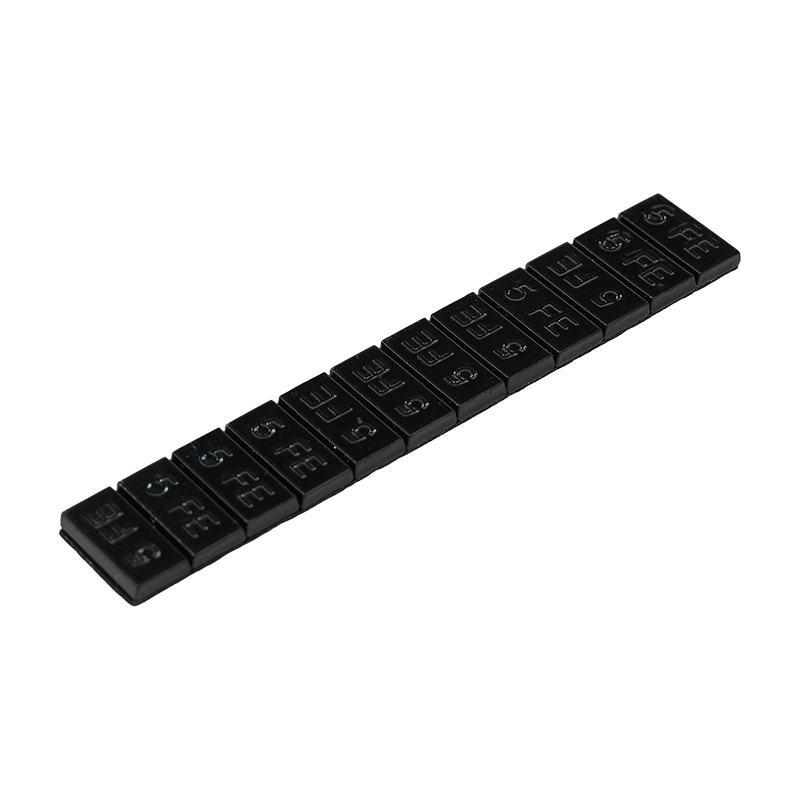 أوزان عجلات لاصقة دائرية من الفولاذ المطلي باللون الأسود من 382-B Premium Trapezium 5g*12